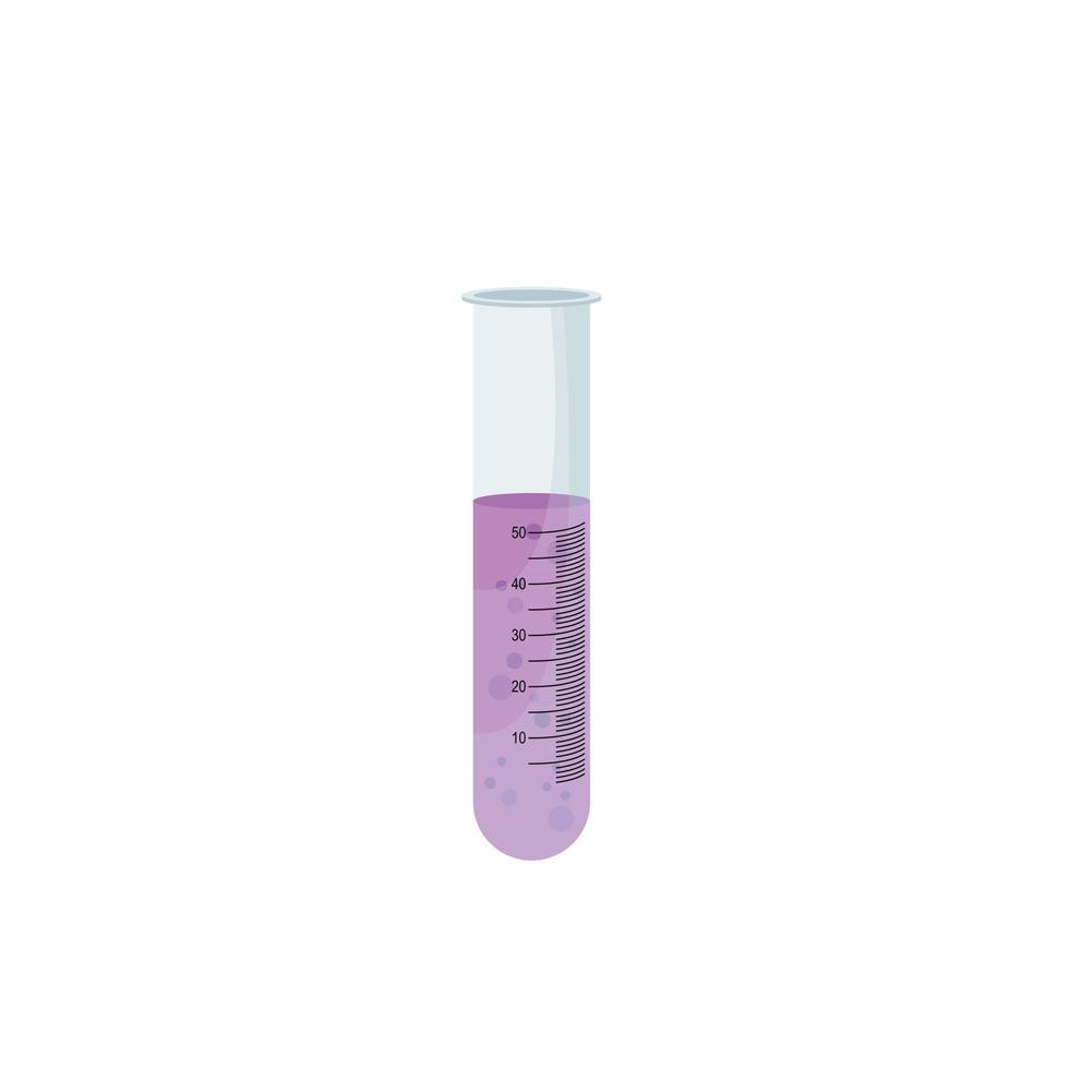 laboratory tube with purple liquid vector