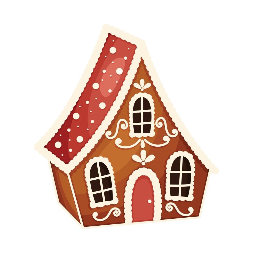 Christmas gingerbread house vector