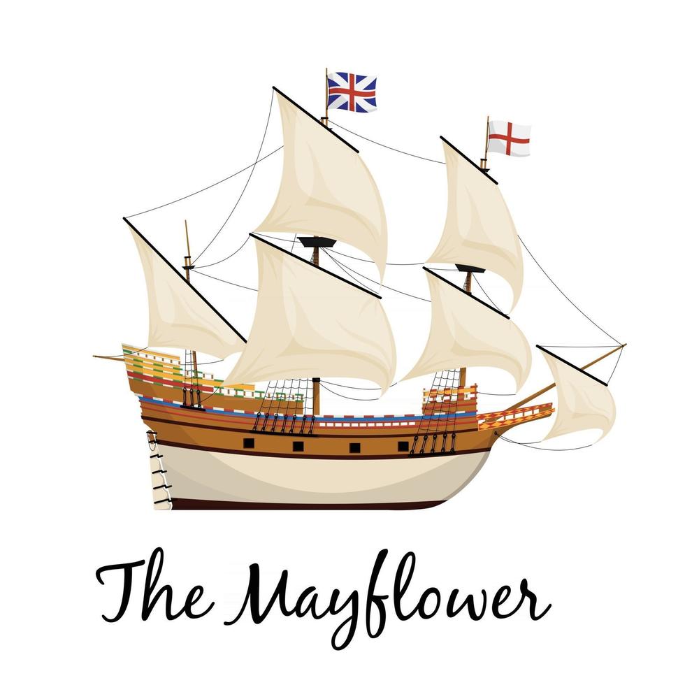 the mayflower ship vector