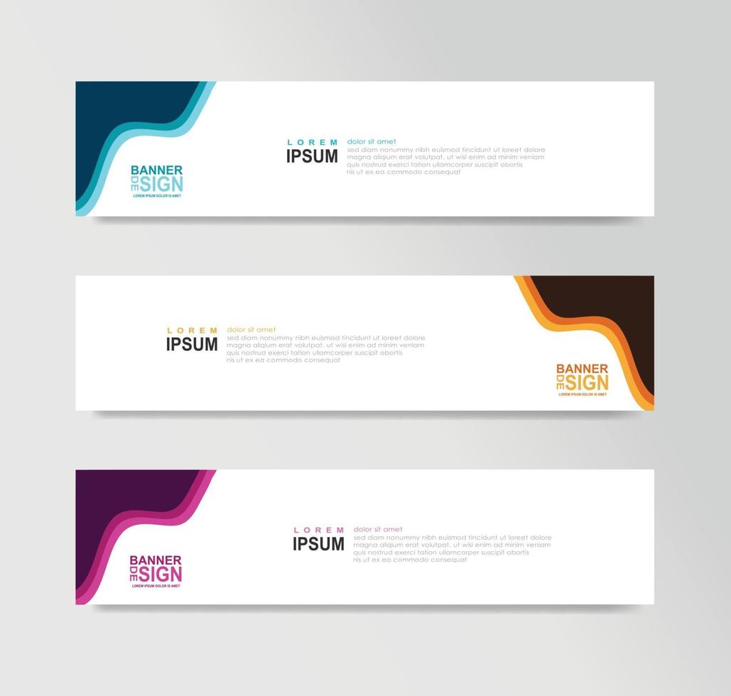 Vector Abstract Banner Design Web Template