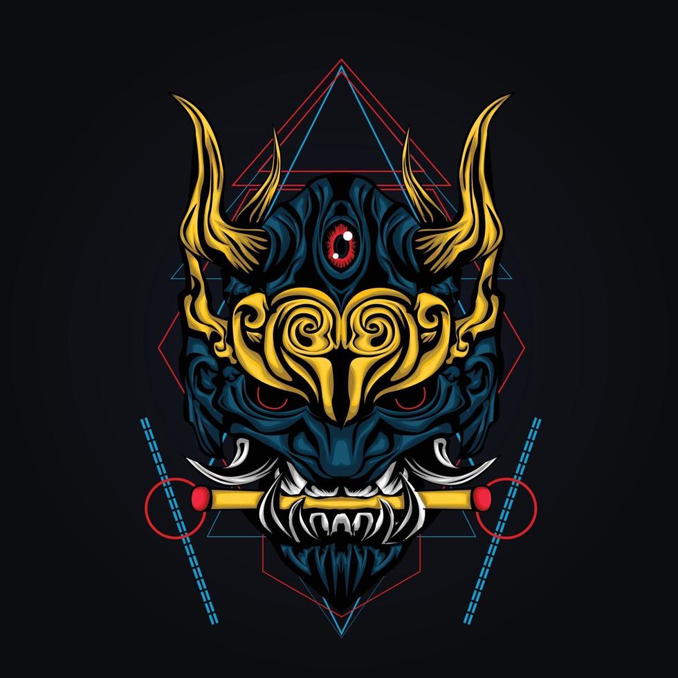 satan key mascot logo vector illustration