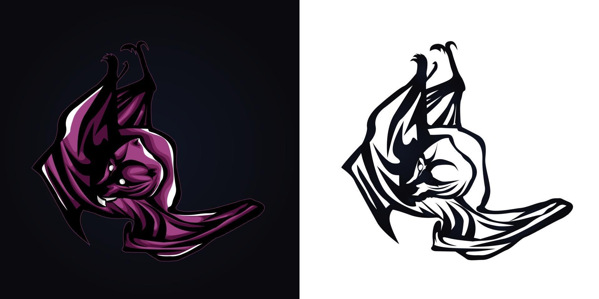 bat mascot logo vector illustration