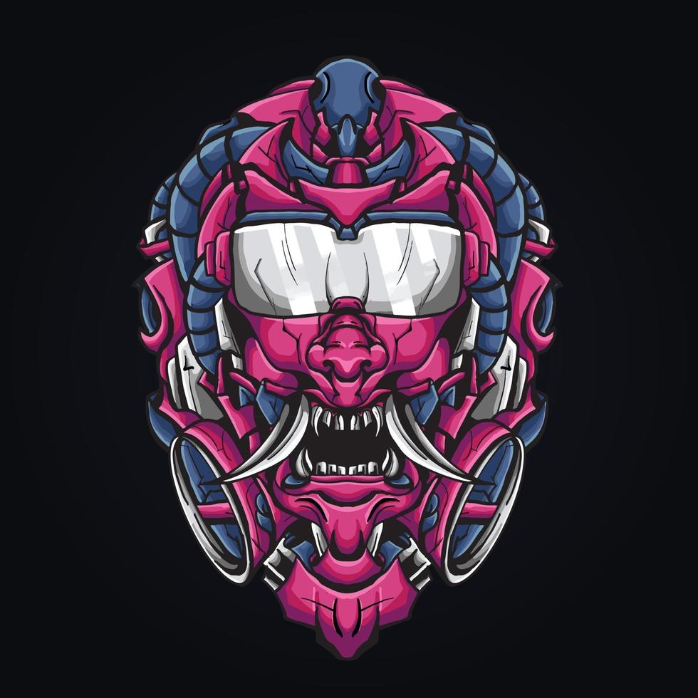 satan glasses mascot logo vector illustration