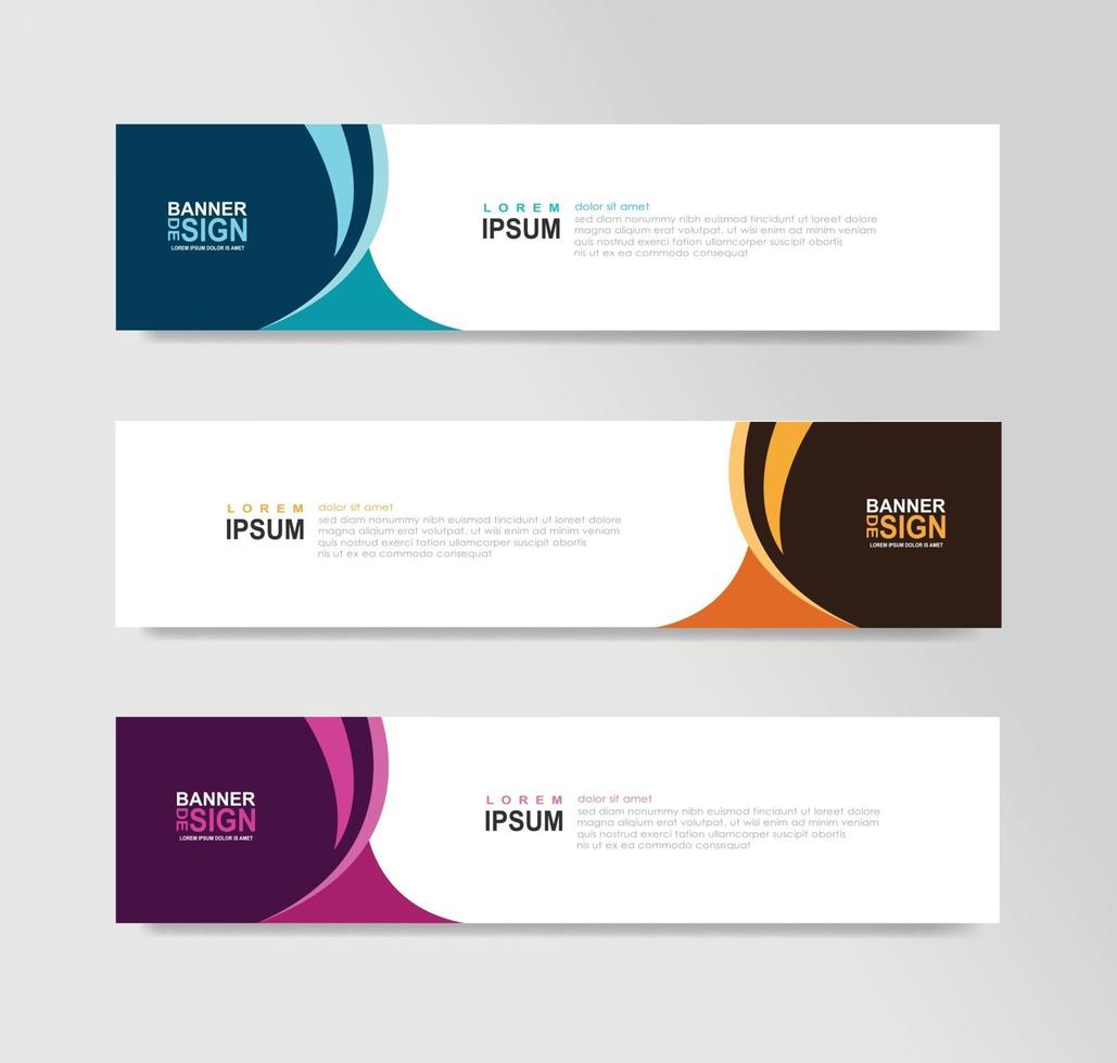 Vector Abstract Banner Design Web Template