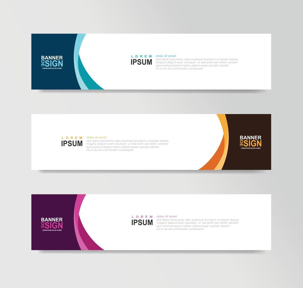 Vector Abstract Banner Design Web Template