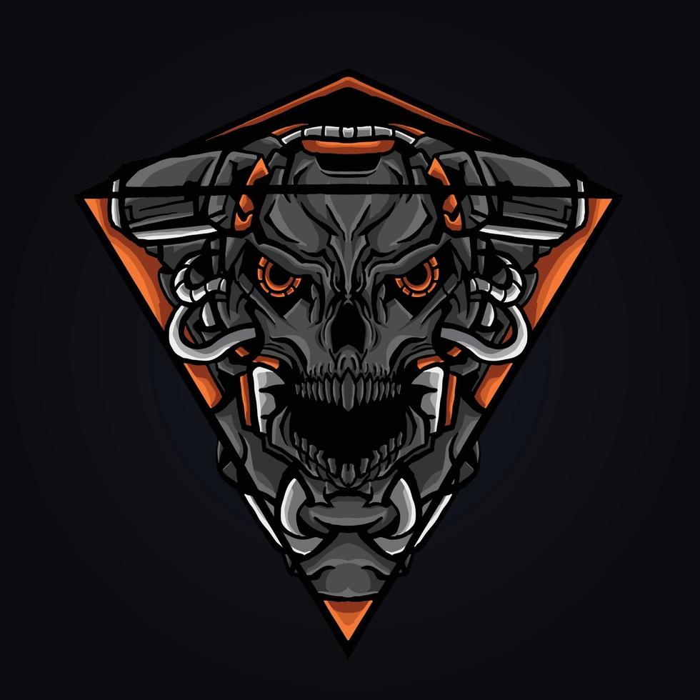 satan triangle mascot logo vector illustration