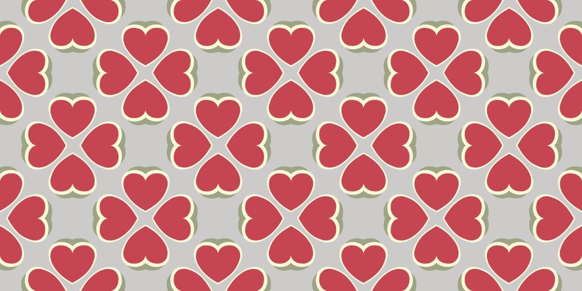 Pattern heart background Vector illustration