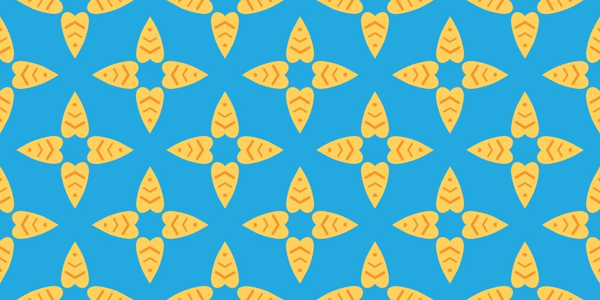 Ilustración de vector de patrón de hojas amarillas abstractas sin fisuras