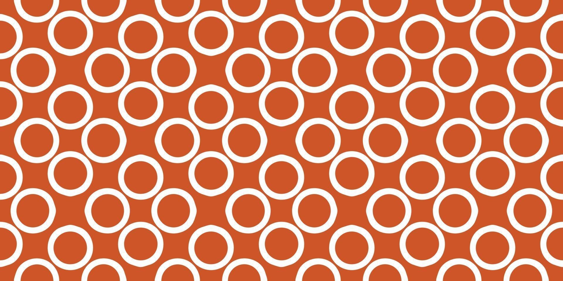 Ilustración de vector de fondo naranja patrón de círculo