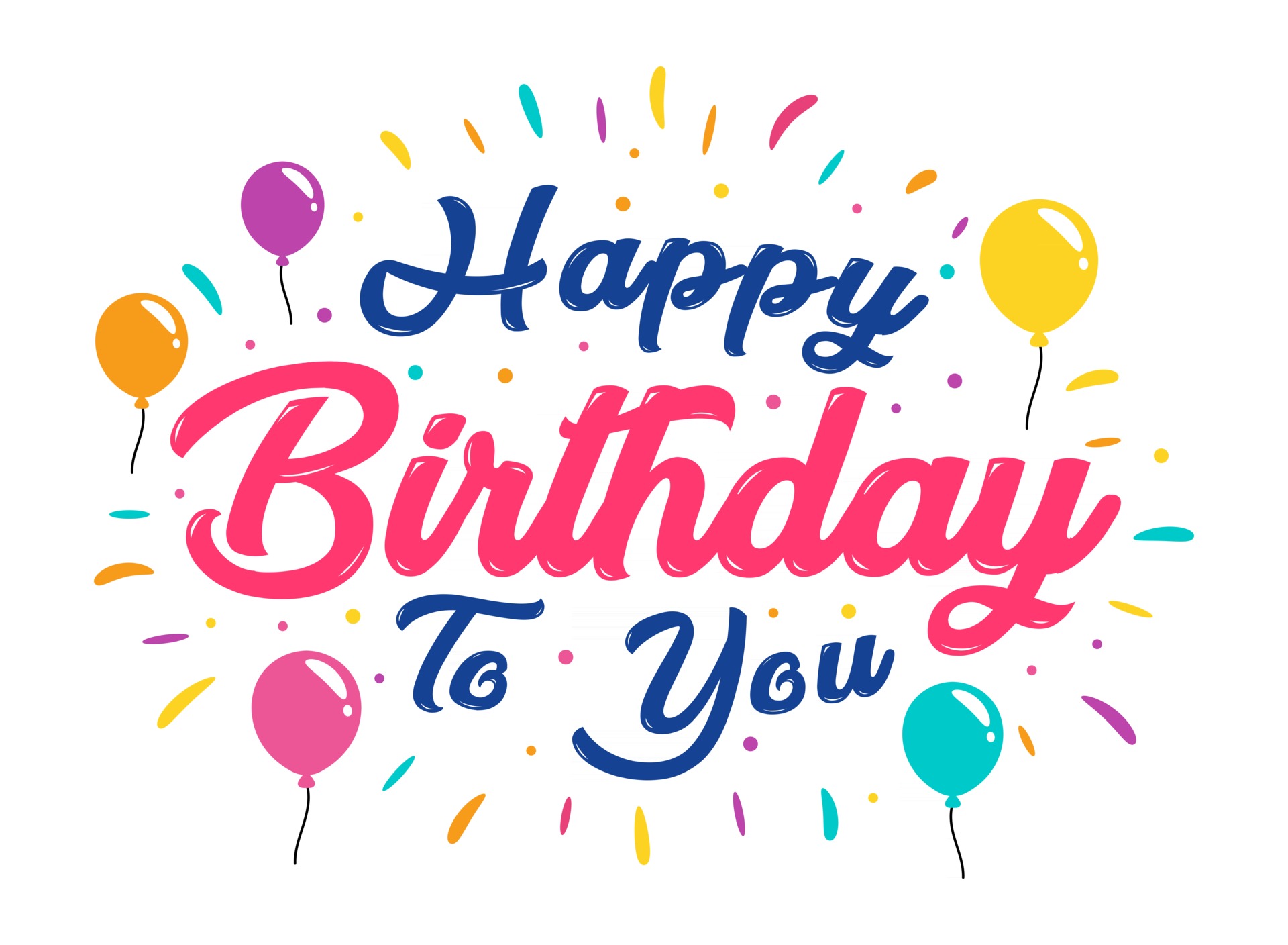 Happy Birthday Lettering 2867828 Vector Art at Vecteezy