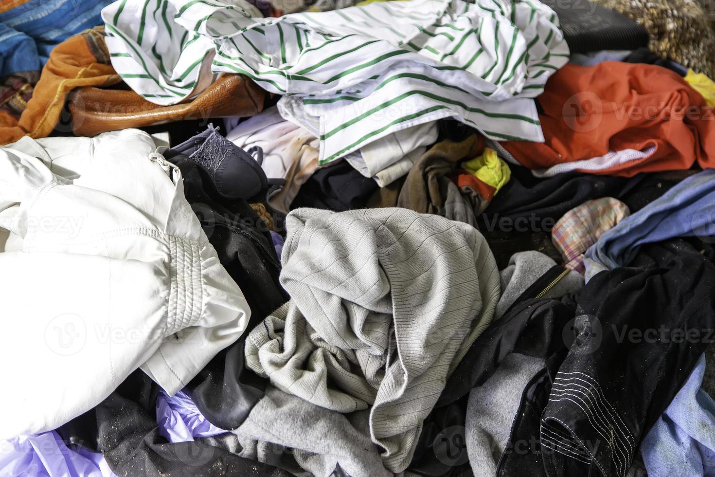 Clothes thrown in the street photo