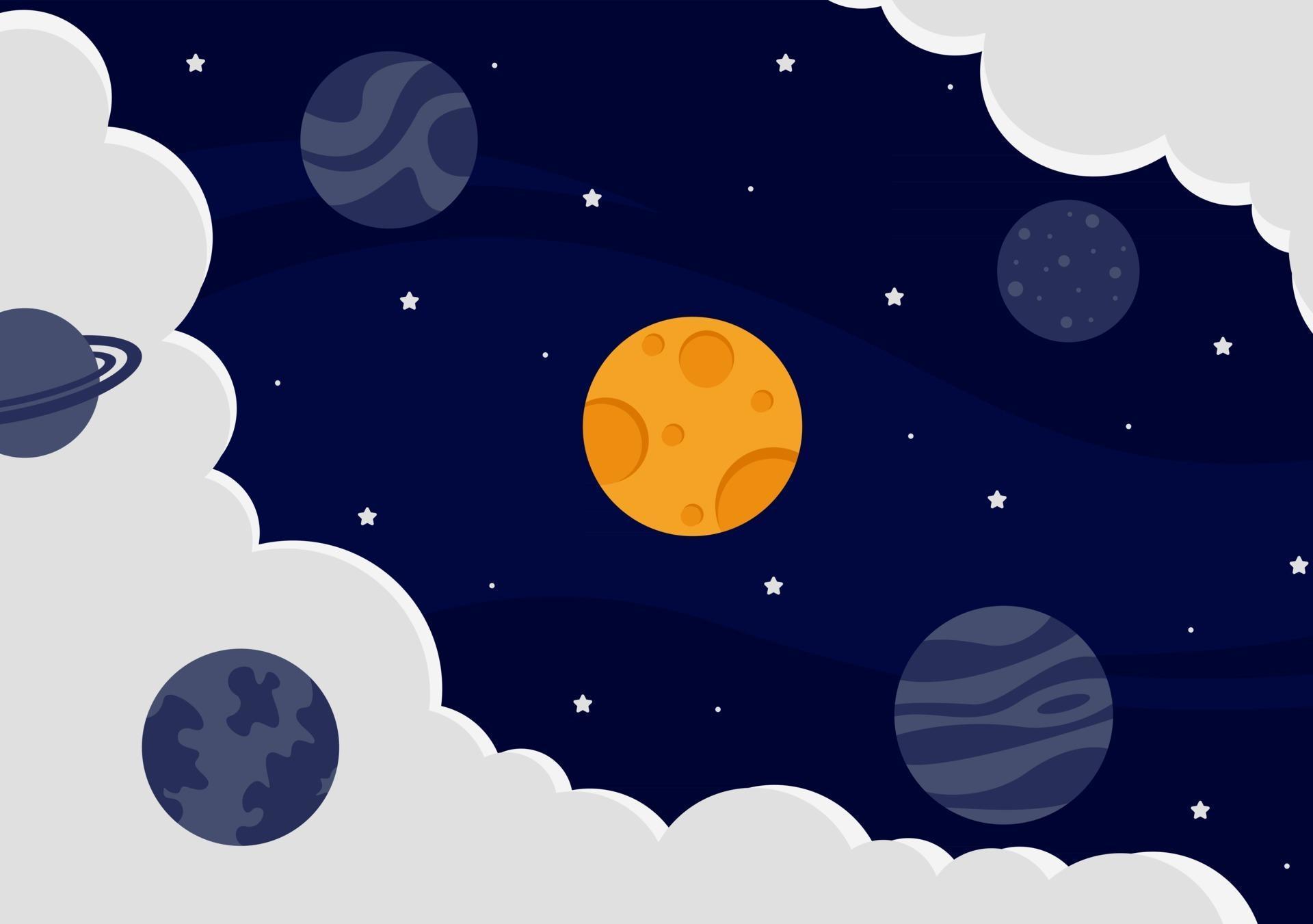 Space Background Illustration For Explore In Outer Space 2868083 Vector