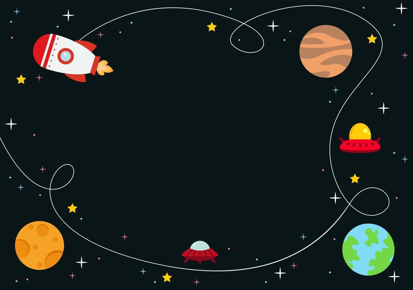 Space Background Illustration For Explore In Outer Space vector