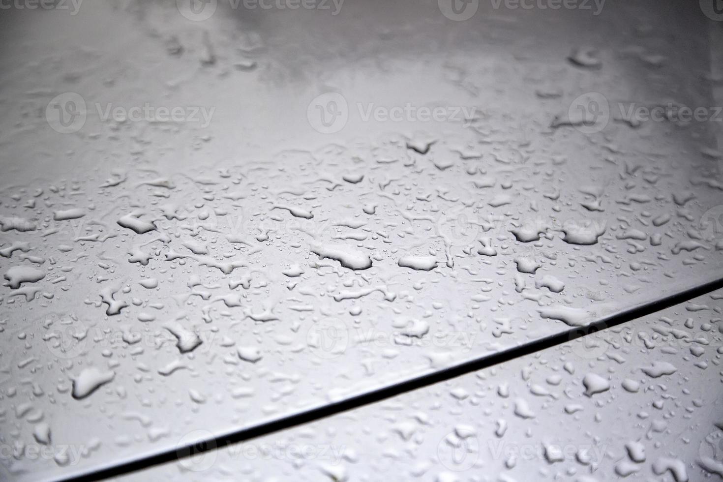 detalle de gotas de lluvia de vidrio foto