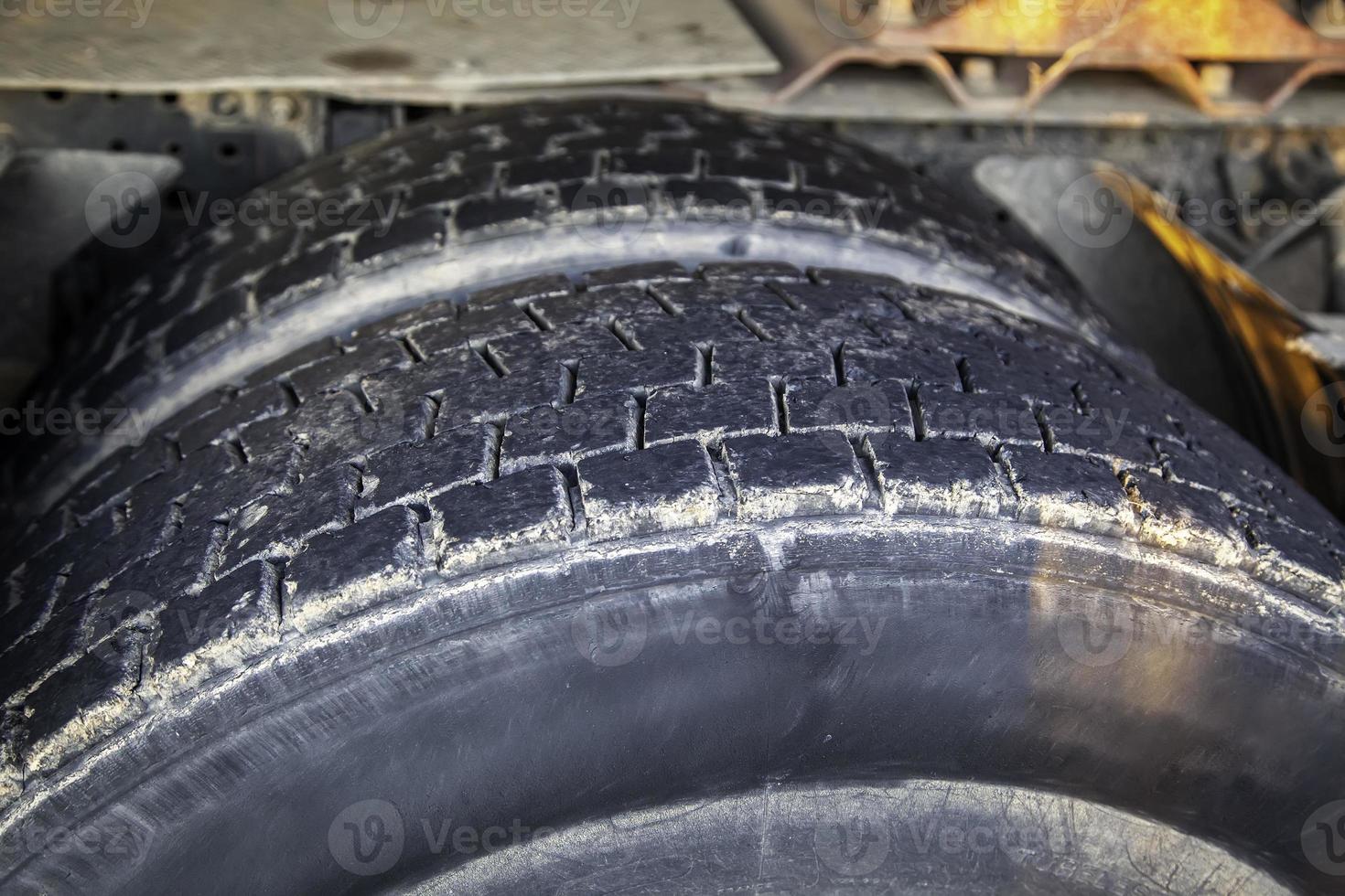 textura de la rueda del coche foto