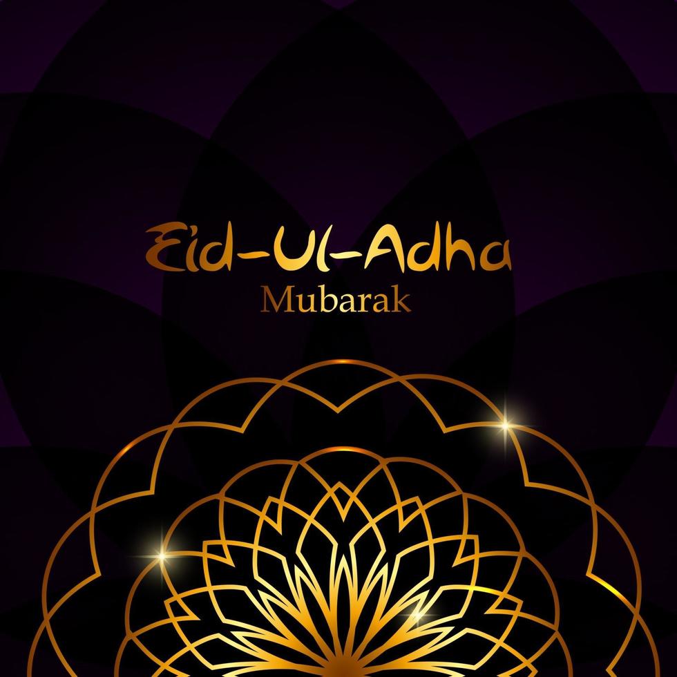 Ilustración vectorial de hermoso diseño de tarjetas de felicitación eid adha festival de sacrificio vector
