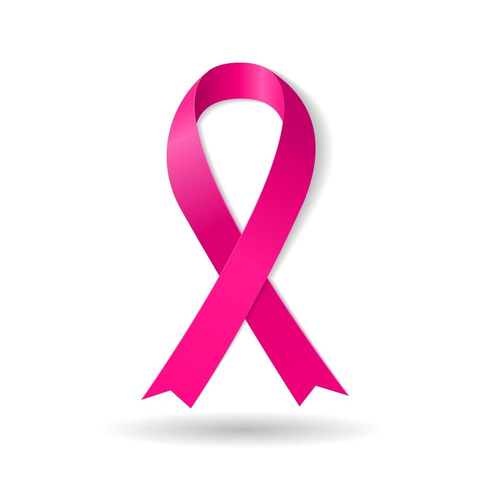 Breast Cancer Awareness Pink Ribbon Vector Illustration