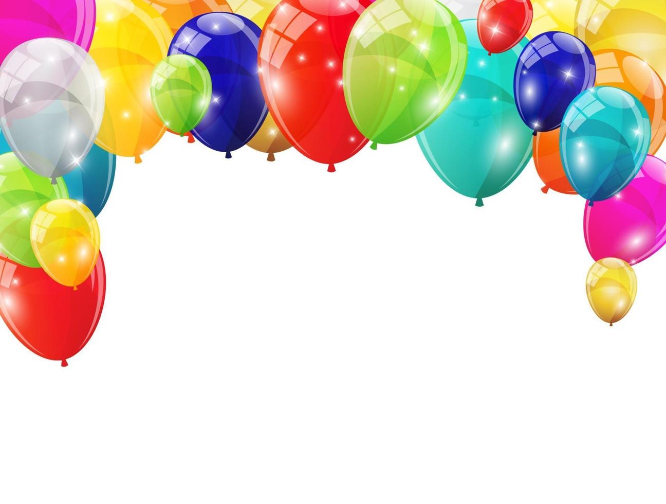 Ilustración de vector de fondo de globos brillantes de color 2868679