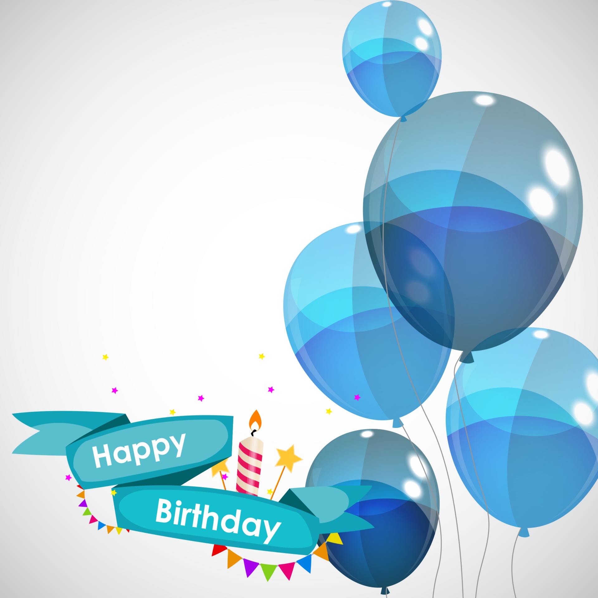 Plantilla De Tarjeta De Feliz Cumpleaños Con Globos. 18 Años. Ilustración  Del Vector Ilustraciones svg, vectoriales, clip art vectorizado libre de  derechos. Image 69777878