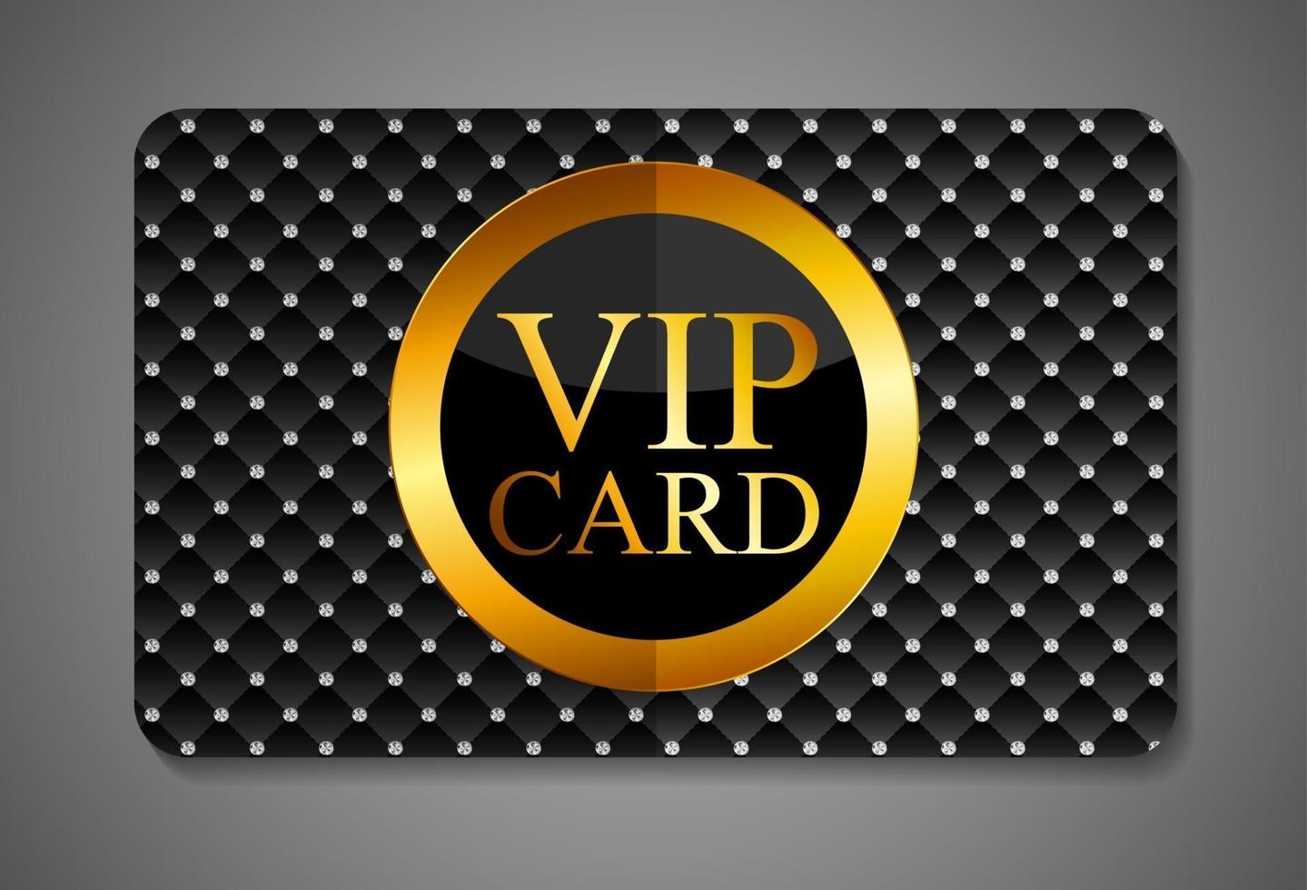 Elegant Dark VIP Card Vector Illustration