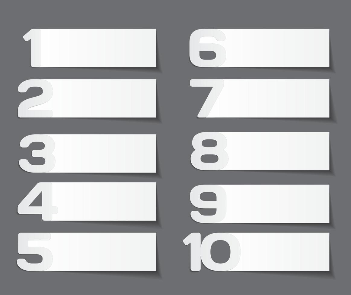 Number Label Infographic Template for Business Vector Illustration