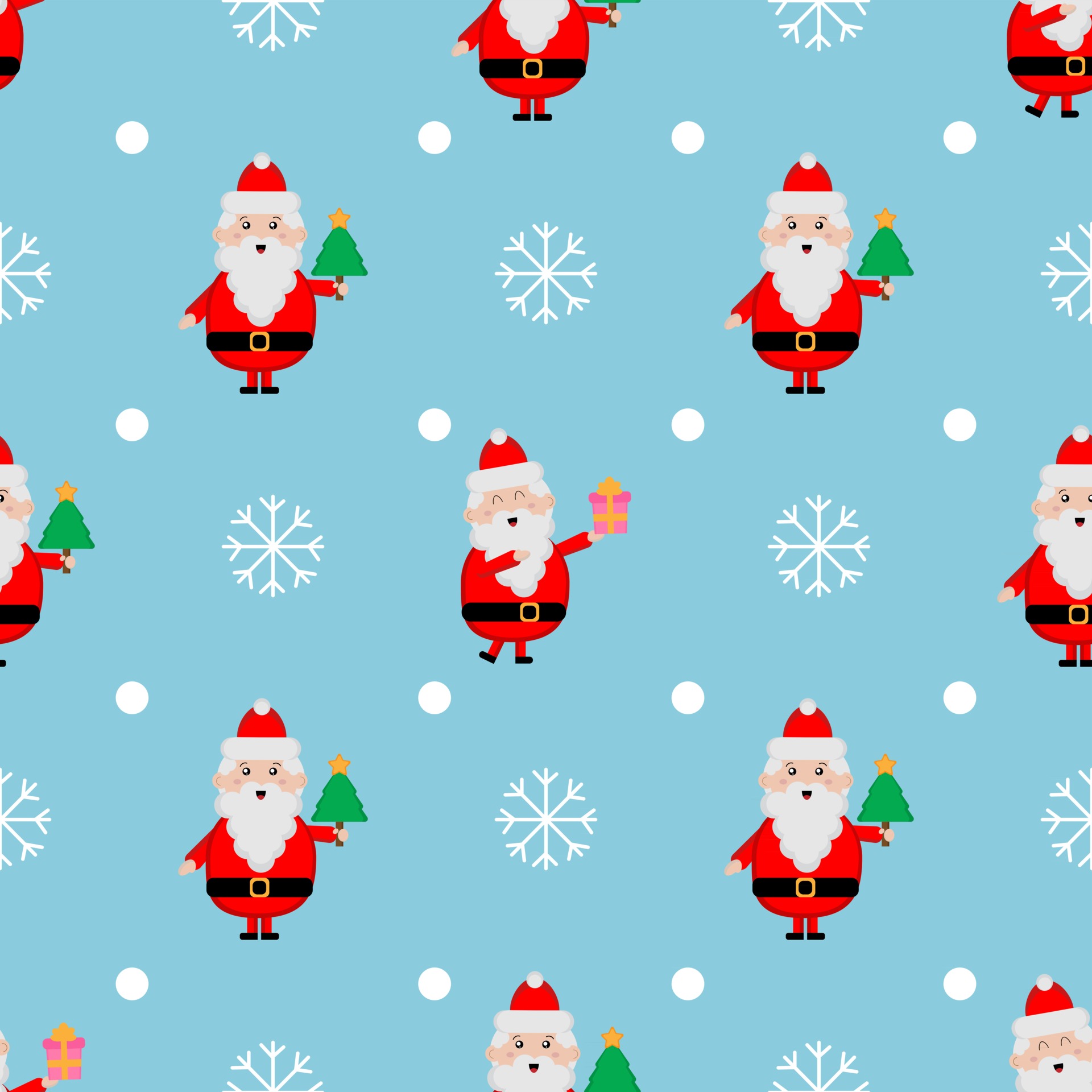 Seamless pattern with Santa Claus. Christmas pattern. 2869244 Vector