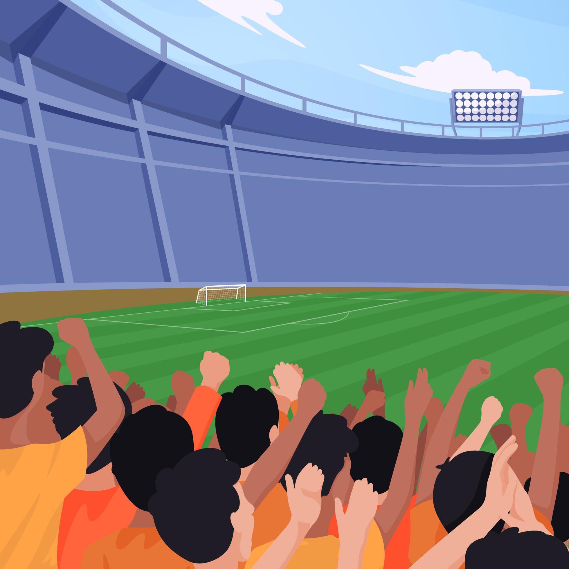 Soccer Fans in Stadium 2869531 Vector Art at Vecteezy