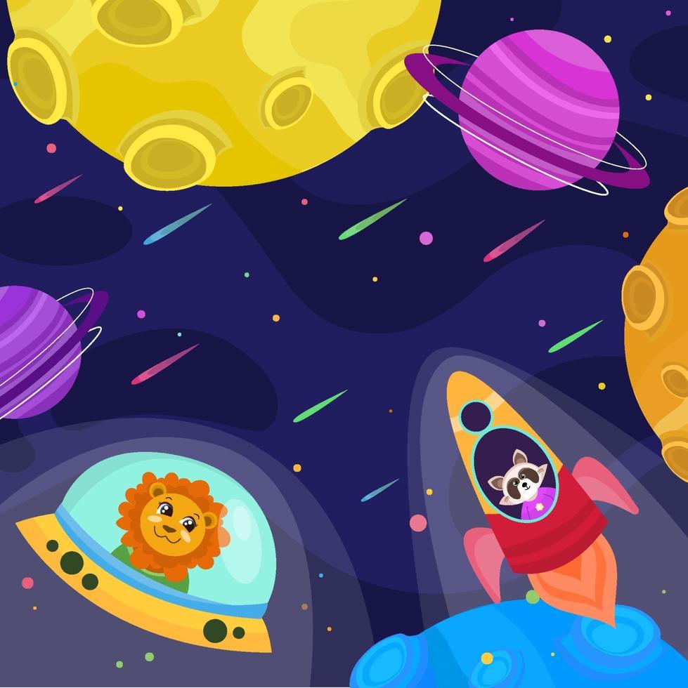 Journey to Space Background vector