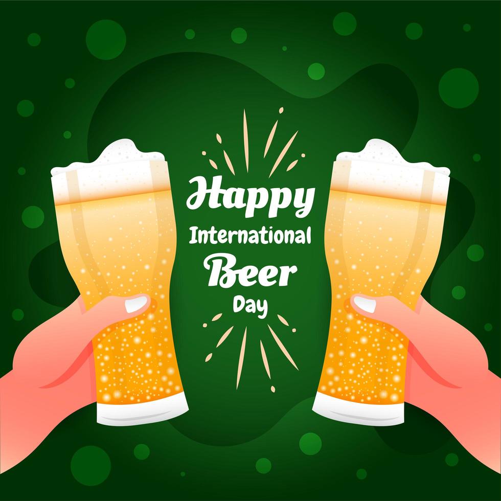 Happy International Beer Day vector