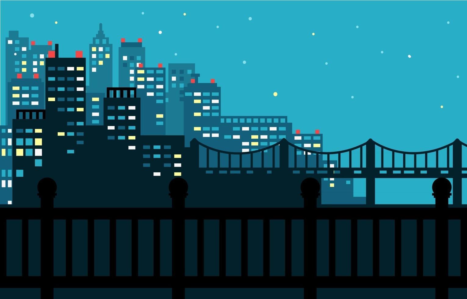 Night Cityscape Background vector