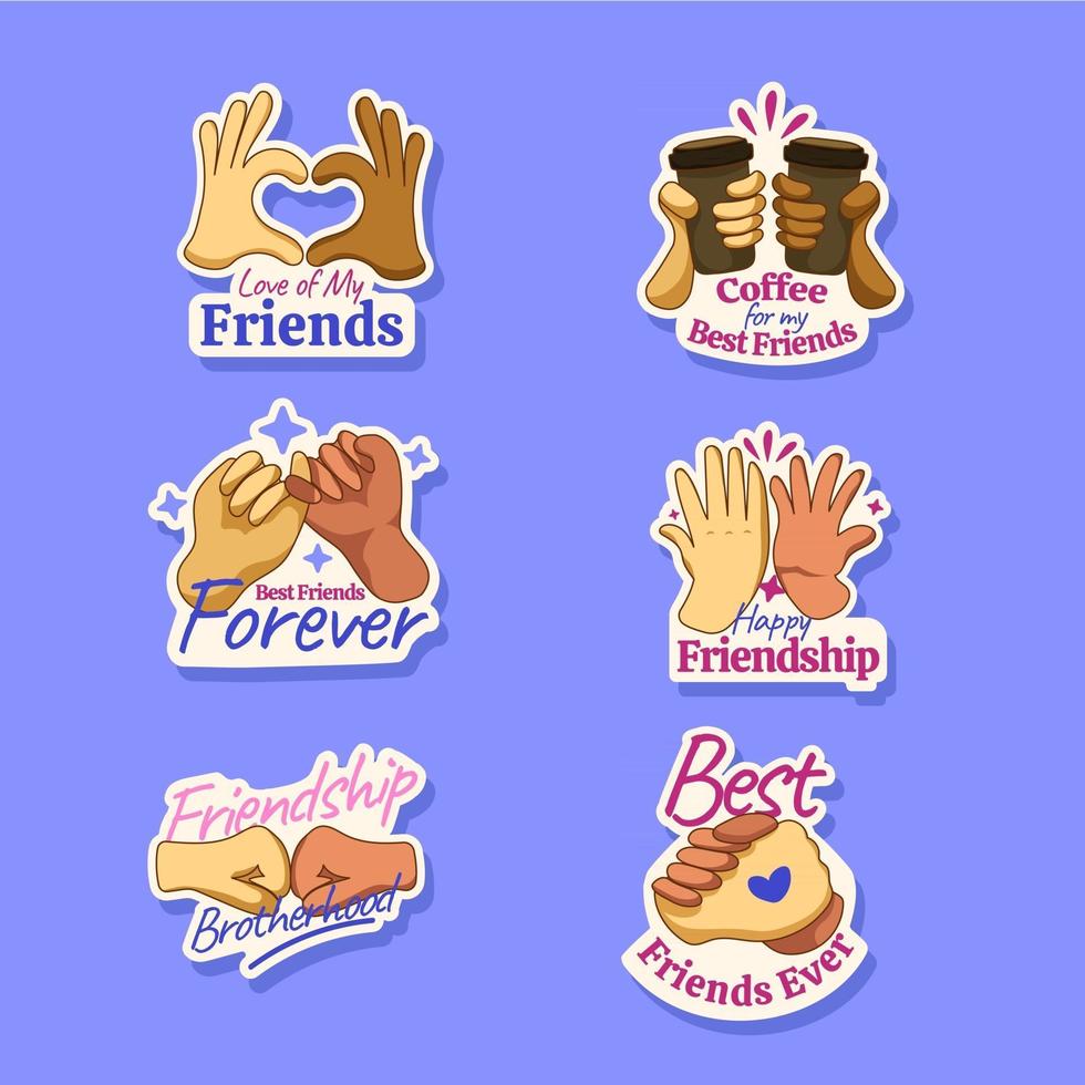 Apreciation Day Friendship Sticker vector