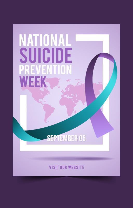 National Suicide Prevention Week Poster vector