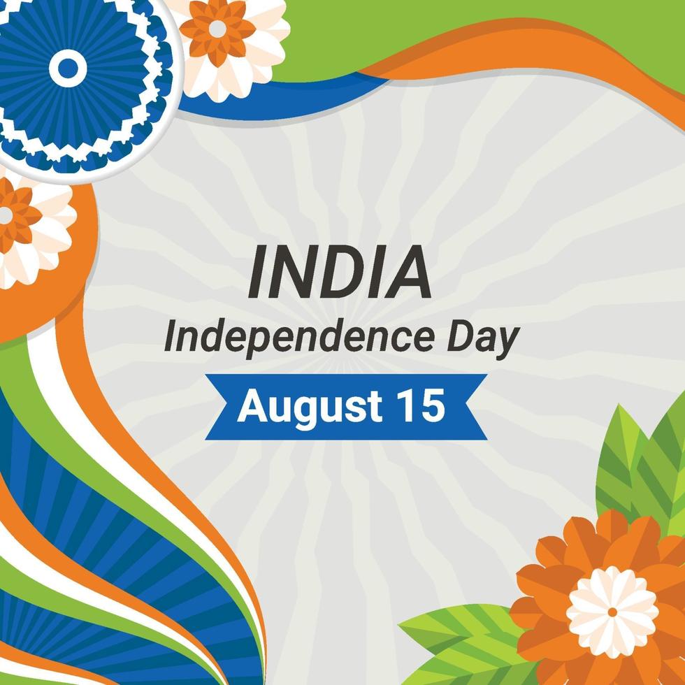 plantilla de fondo del día de la independencia de la india vector