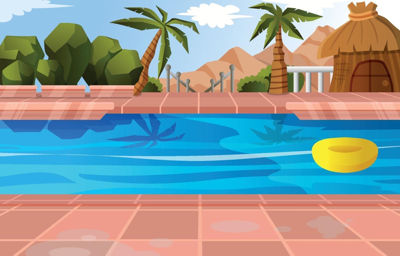 piscina de verano vector