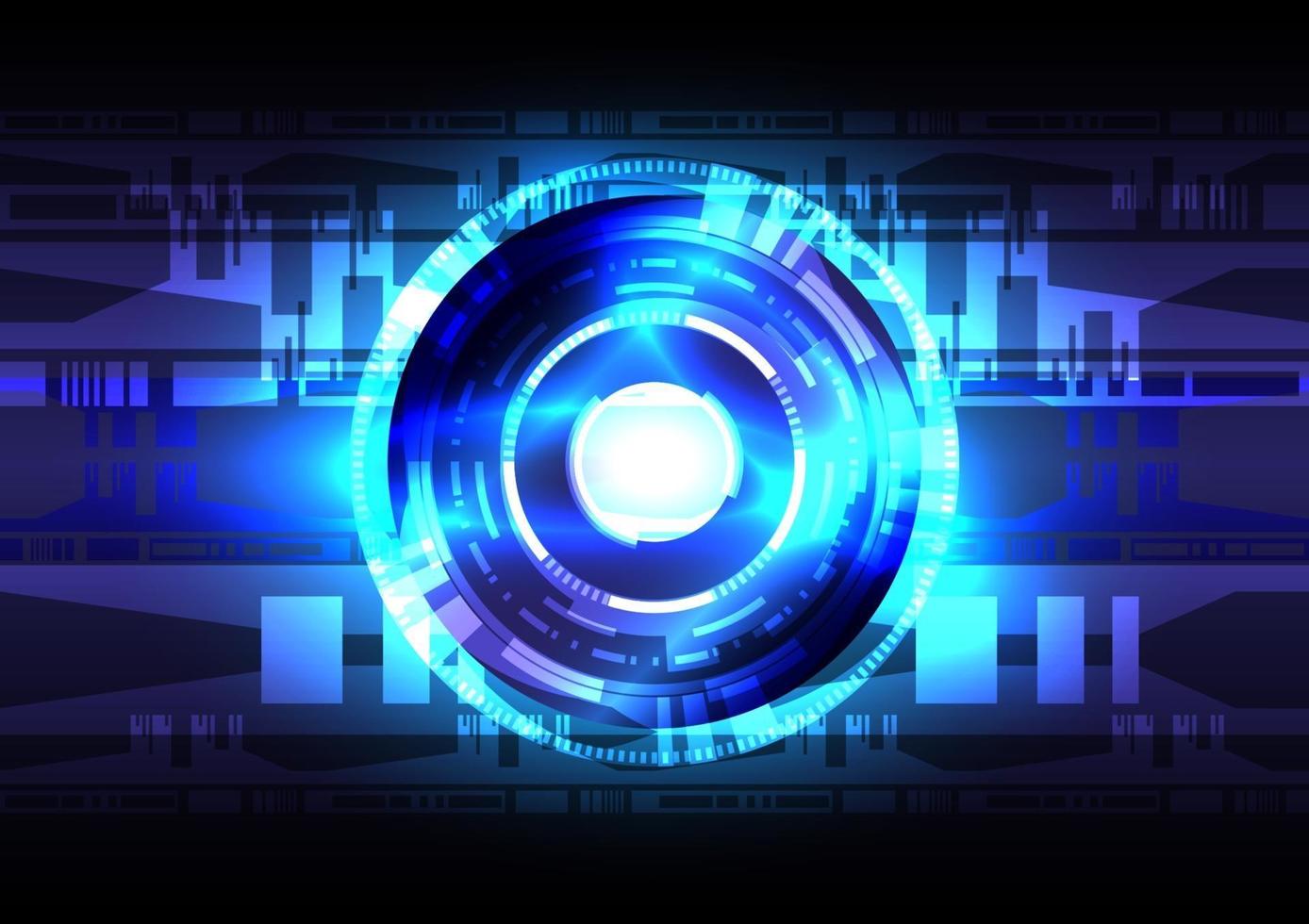 Blue light. Abstract HUD circle background. Futuristic interface. Virtual reality technology screen vector