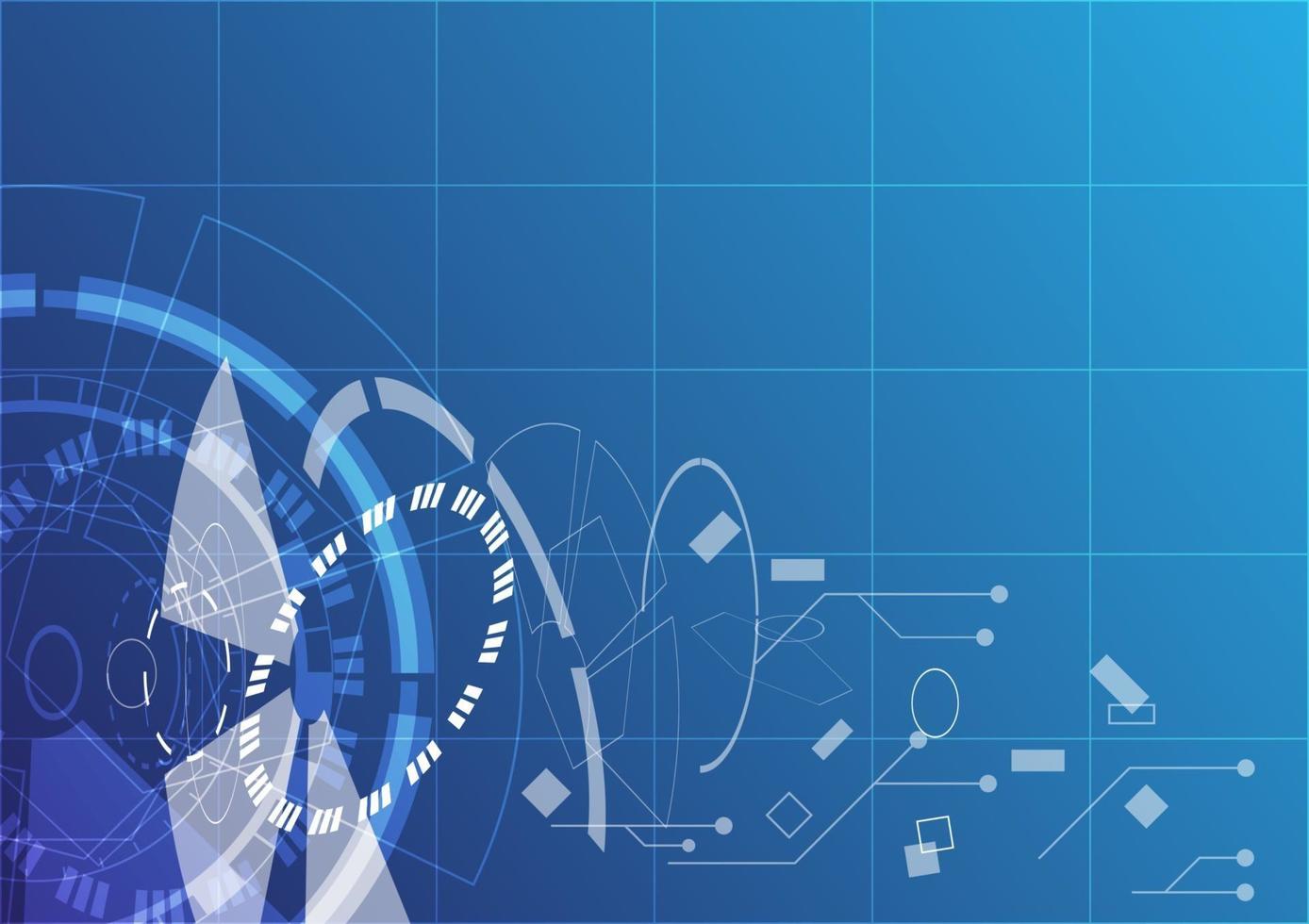 Technology background. A piece of HUD circle. Grid texture vector