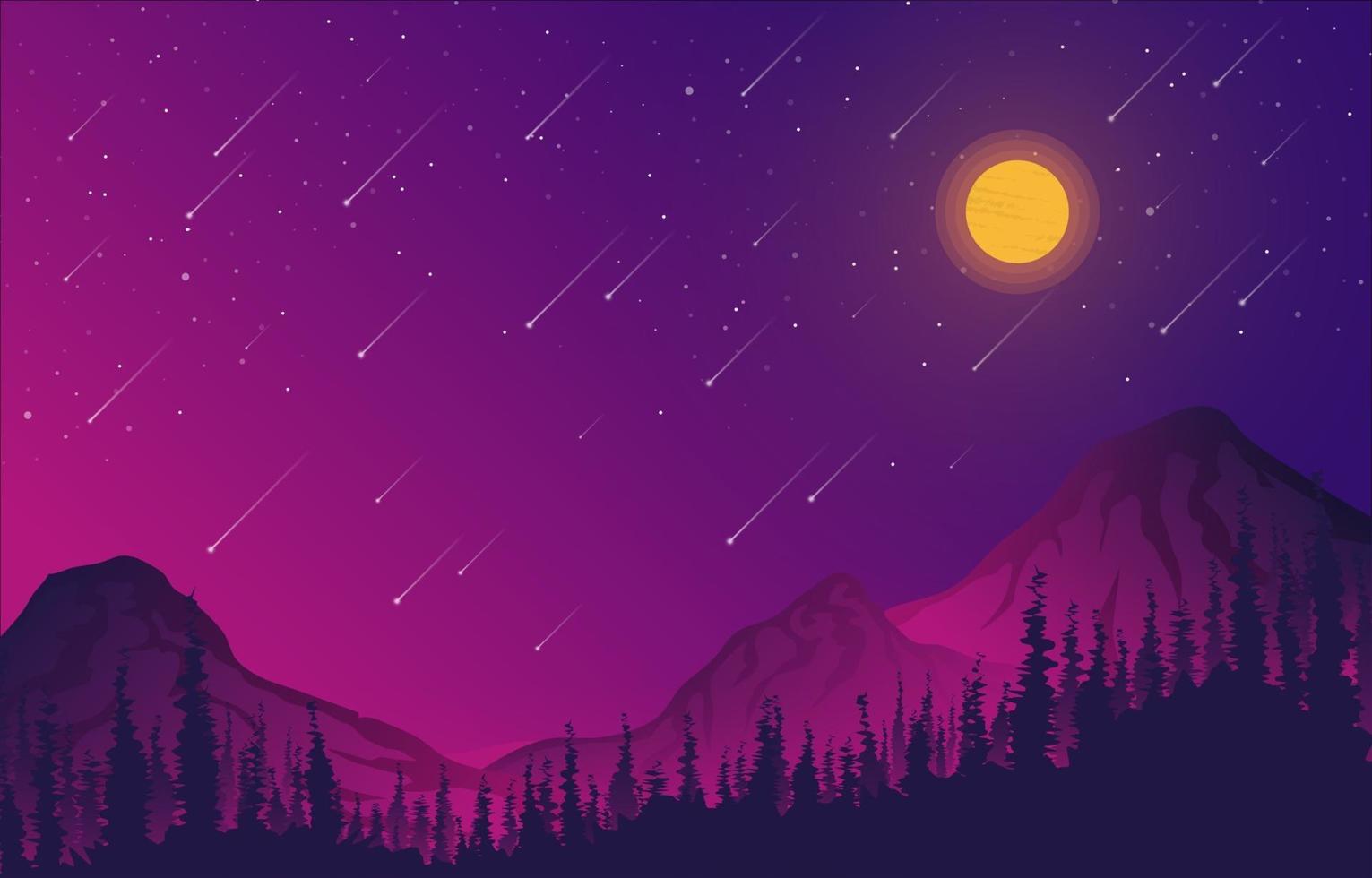 Meteor Shower beackground vector