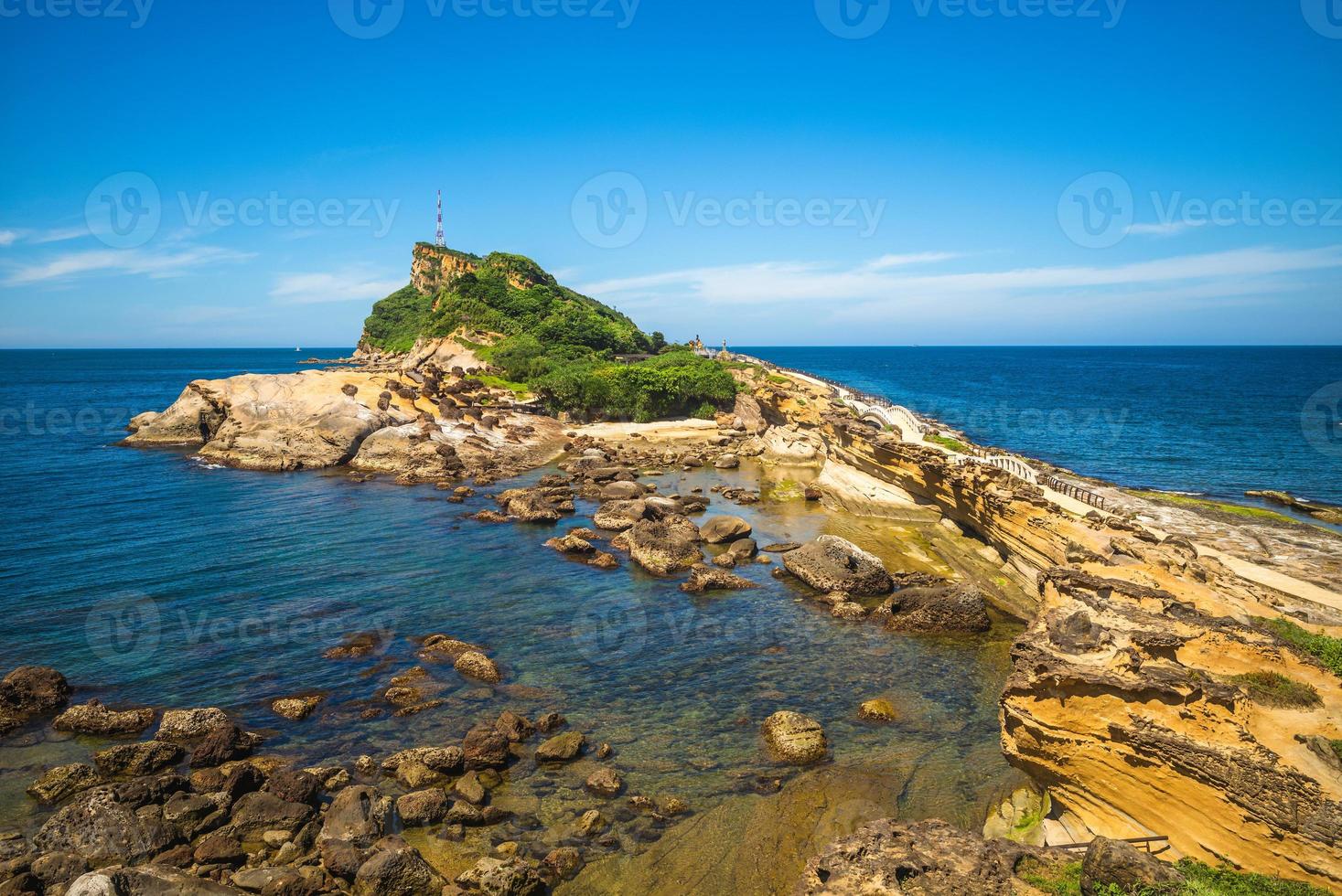 cuesta del geoparque yehliu, nueva ciudad de taipei, taiwán foto