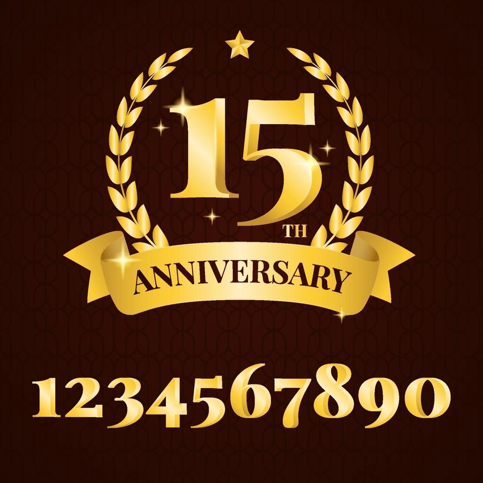 Golden Anniversary Template vector