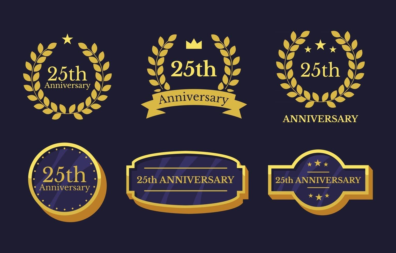 Anniversary Badge Template Collection vector