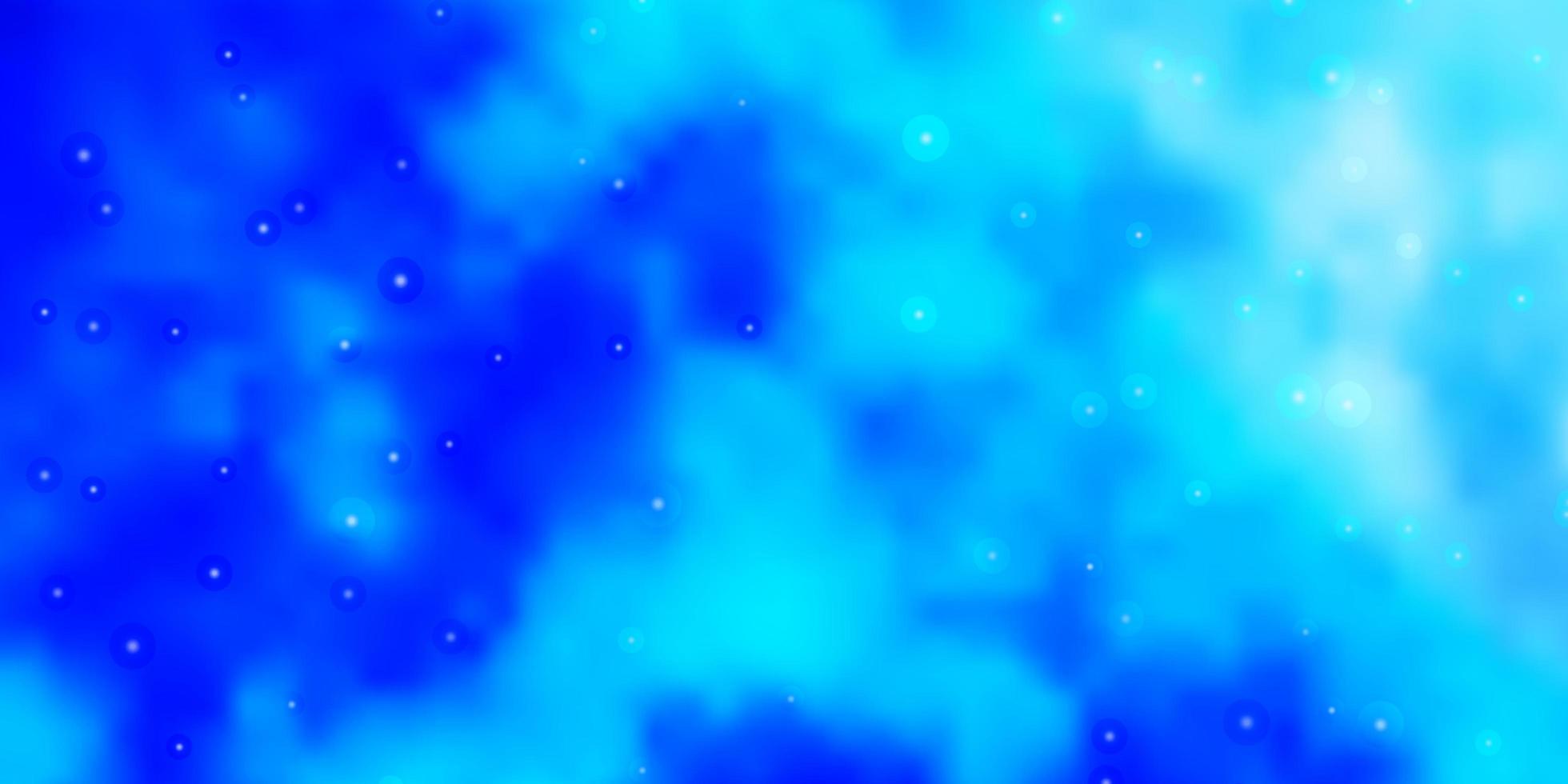 Light BLUE vector template with neon stars.