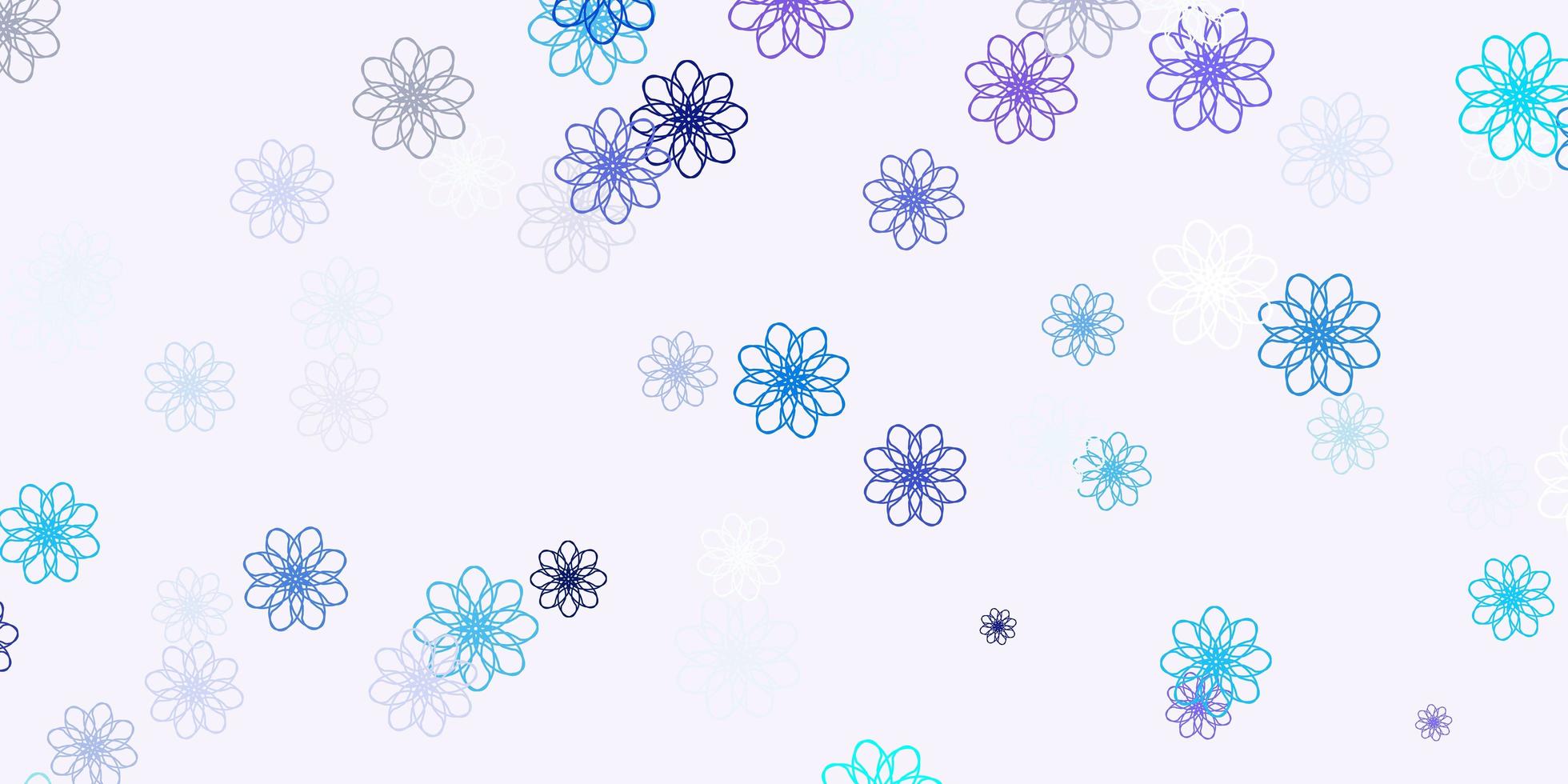 Light Pink, Blue vector natural backdrop with flowers.