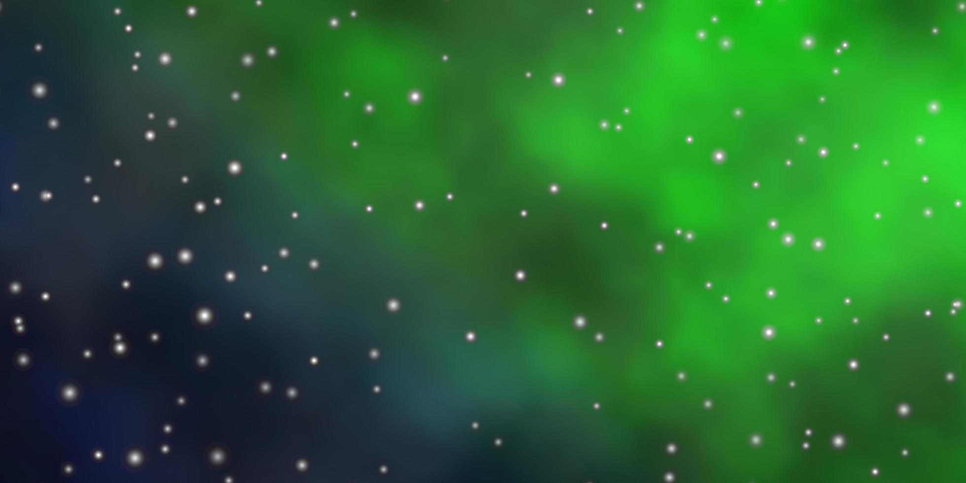 Dark Green vector texture with beautiful stars.