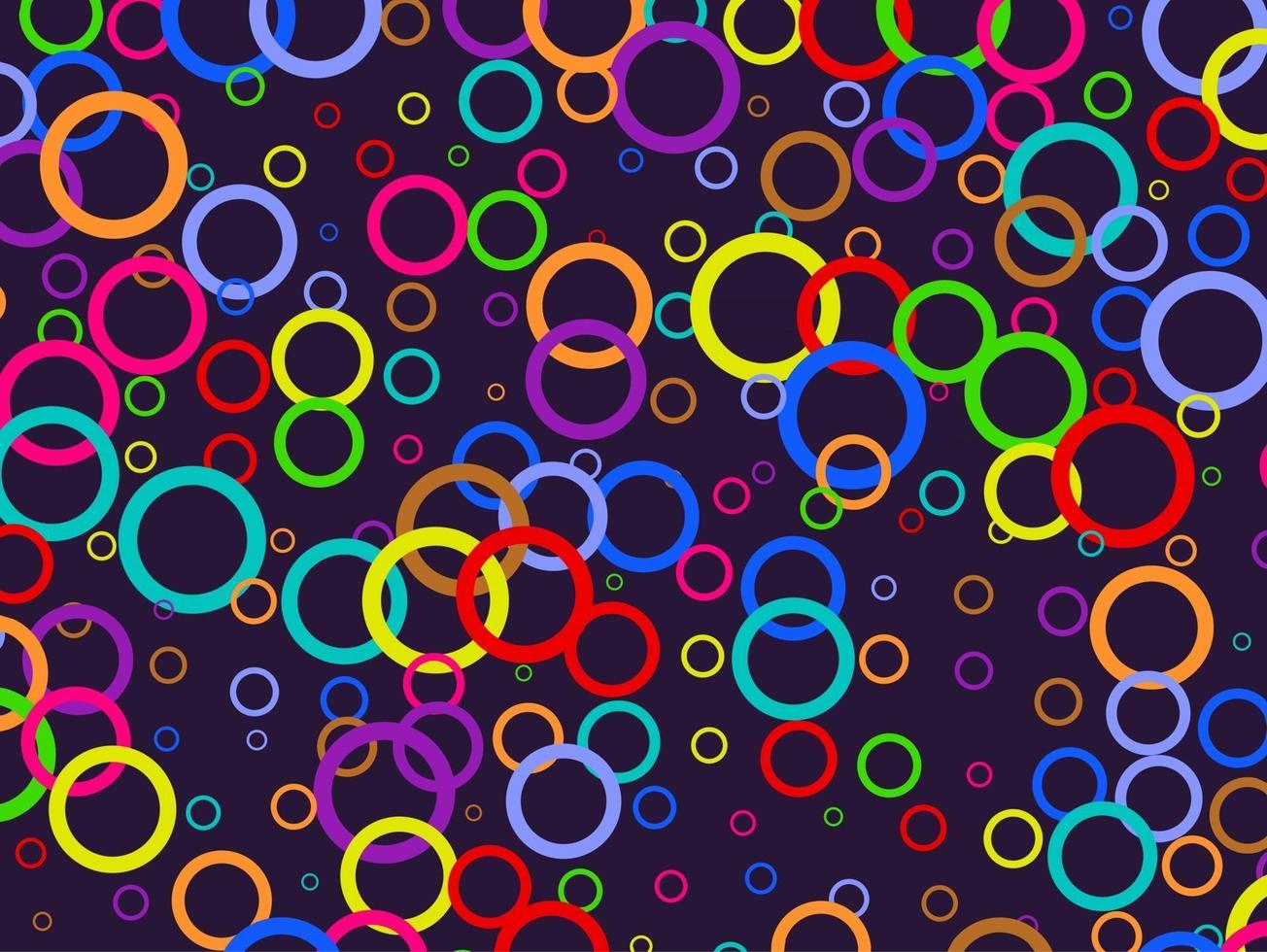 Retro Rainbow Rings Background vector