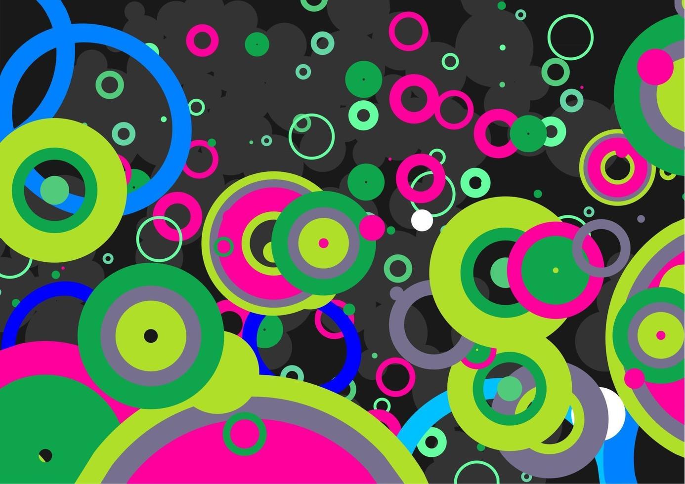 Green Retro Circle Mania Background vector