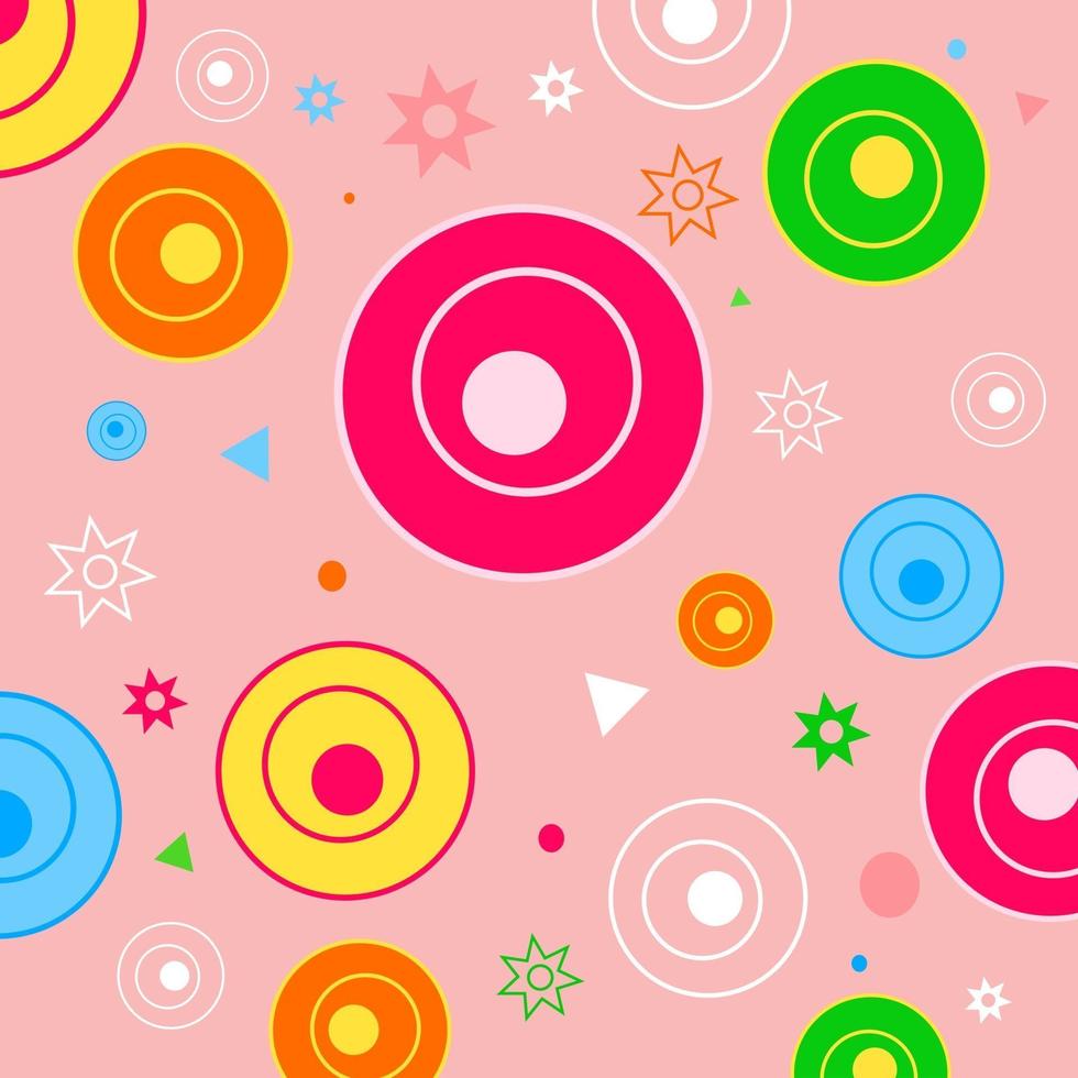 Retro Funky Shapes Pattern vector