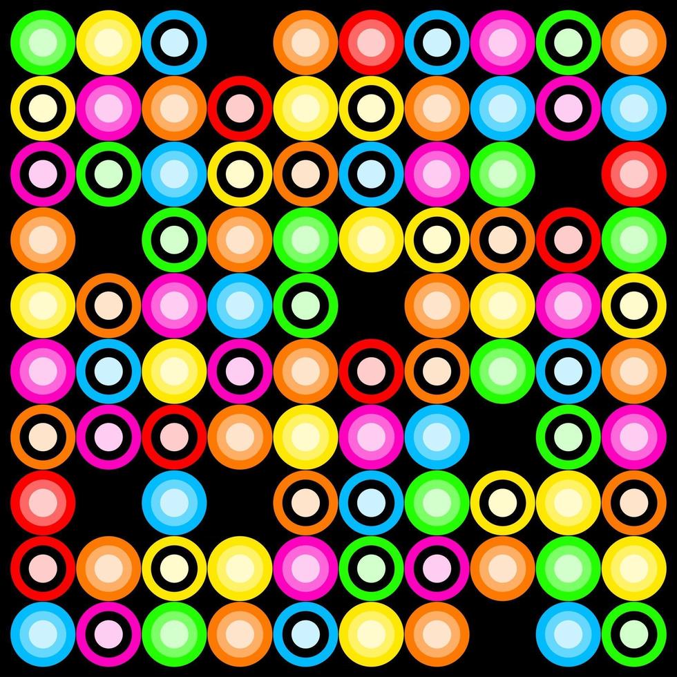 Retro Rings Rainbow Pattern vector