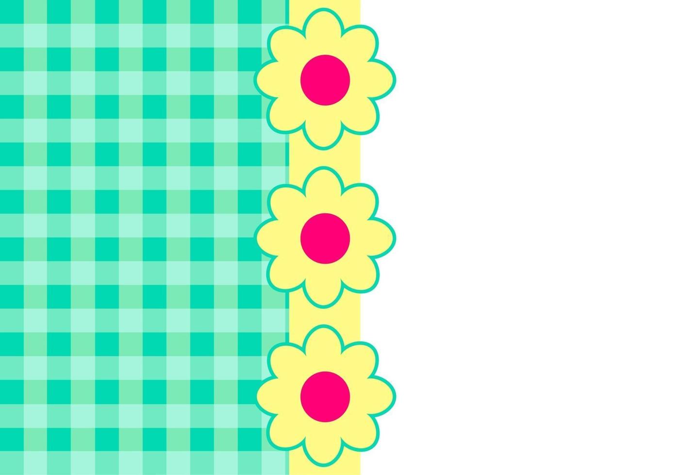 Green Gingham Page Border vector