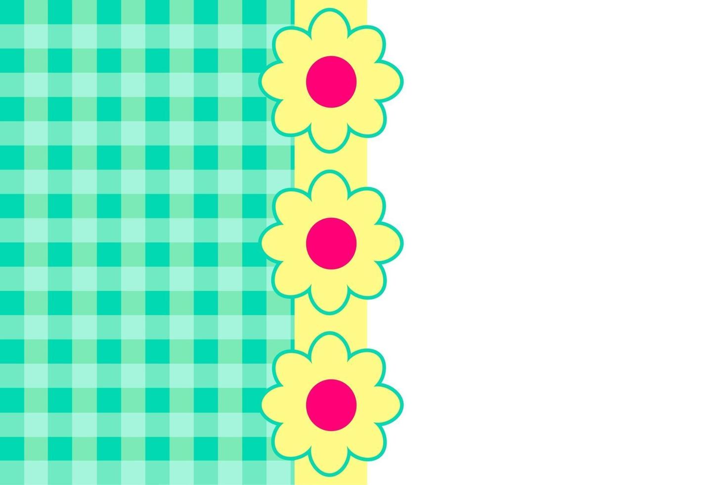 Green Gingham Page Border vector