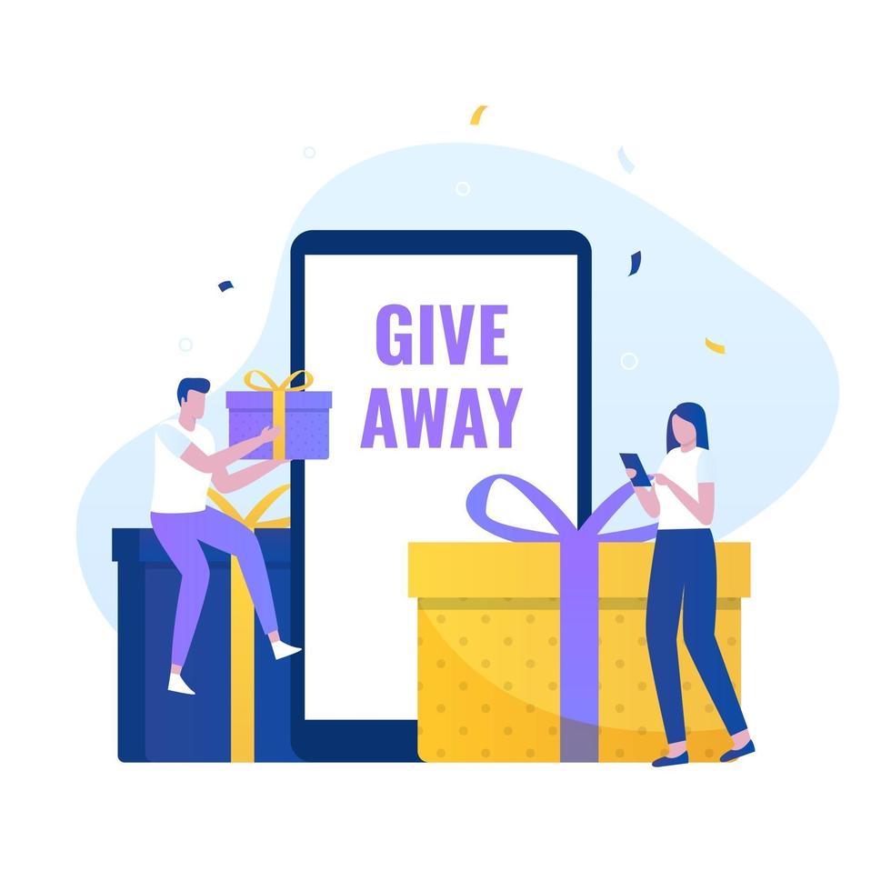 Flat design of giveaway illustration concept vector